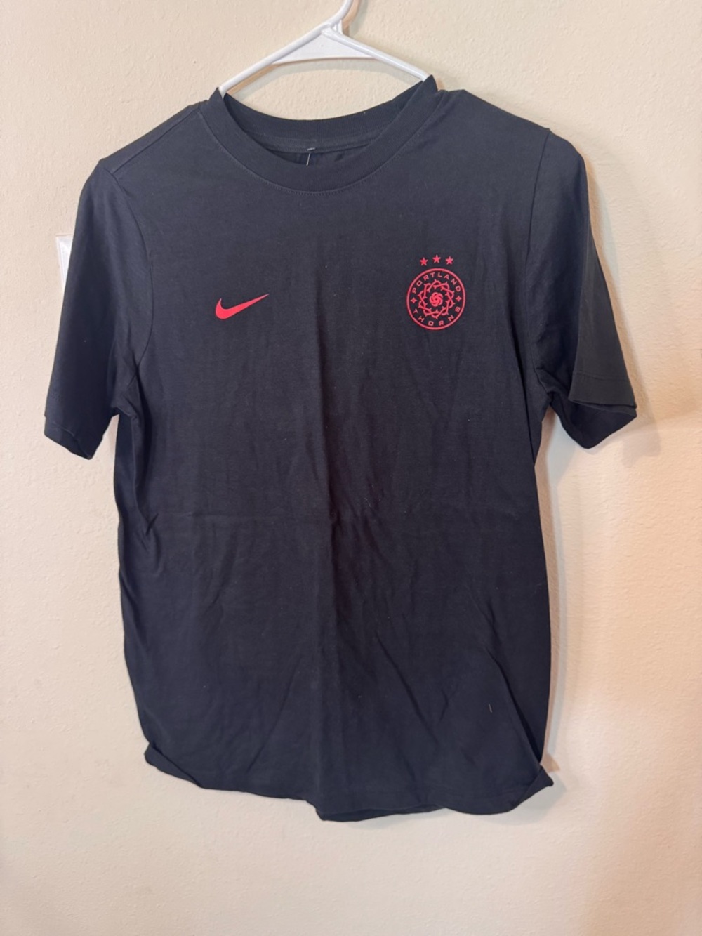 Nike Black Tee with Red Swoosh
